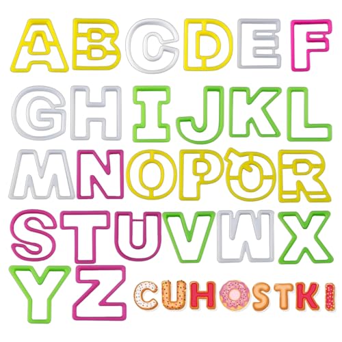 Fondant Buchstaben Ausstecher, 26-Teiliges Alphabet-Ausstechset, Mini-Ausstechformen, Backen Kuchendekorationsset, Für Diy-Backen, Kuchen, Obst Und Urlaubskekse, Ca. 1,5 Cm Höhe Und 4 Bis 5 Cm Breit Fondant Buchstaben Ausstecher, 26-Teiliges Alphabet-Ausstechset, Mini-Ausstechformen, Backen Kuchendekorationsset, Für Diy-Backen, Kuchen, Obst Und Urlaubskekse, Ca. 1,5 Cm Höhe Und 4 Bis 5 Cm Breit von cuhostki