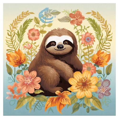 Cukol Faultier Kreuzstich Set Vorgedruckt, Tiere Stickvorlagen Stickbilder Vorgedruckt Kreuzstich Stickpackungen Stickpackung Cross Stitch Embroidery Kit Stickset Sticken Set Erwachsene Anfänger 36x36 Cukol Faultier Kreuzstich Set Vorgedruckt, Tiere Stickvorlagen Stickbilder Vorgedruckt Kreuzstich Stickpackungen Stickpackung Cross Stitch Embroidery Kit Stickset Sticken Set Erwachsene Anfänger 36x36 von cukol cukol