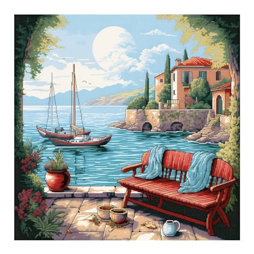 cukol cukol Kreuzstich Set Vorgedruckt Küstenlandschaft, Stickvorlagen Stickbilder Vorgedruckt Kreuzstich Stickpackungen Stickpackung, Cross Stitch Embroidery Kit Stickset Sticken Erwachsene Anfänger cukol cukol Kreuzstich Set Vorgedruckt Küstenlandschaft, Stickvorlagen Stickbilder Vorgedruckt Kreuzstich Stickpackungen Stickpackung, Cross Stitch Embroidery Kit Stickset Sticken Erwachsene Anfänger von cukol cukol