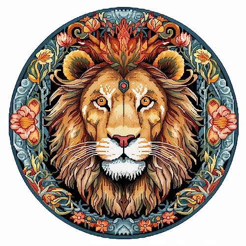 Cukol Löwe Kreuzstich Set Vorgedruckt, Tiere Stickvorlagen Stickbilder Vorgedruckt Kreuzstich Stickpackungen Stickpackung, Cross Stitch Embroidery Kit Stickset Sticken Set Erwachsene Anfänger 36x36 cm Cukol Löwe Kreuzstich Set Vorgedruckt, Tiere Stickvorlagen Stickbilder Vorgedruckt Kreuzstich Stickpackungen Stickpackung, Cross Stitch Embroidery Kit Stickset Sticken Set Erwachsene Anfänger 36x36 cm von cukol cukol