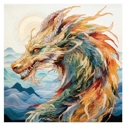 cukol cukol Drache Kreuzstich Set Vorgedruckt, Tiere Stickvorlagen Stickbilder Vorgedruckt Kreuzstich Stickpackungen Stickpackung Cross Stitch Embroidery Kit Stickset Sticken Set Erwachsene Anfänger cukol cukol Drache Kreuzstich Set Vorgedruckt, Tiere Stickvorlagen Stickbilder Vorgedruckt Kreuzstich Stickpackungen Stickpackung Cross Stitch Embroidery Kit Stickset Sticken Set Erwachsene Anfänger von cukol cukol