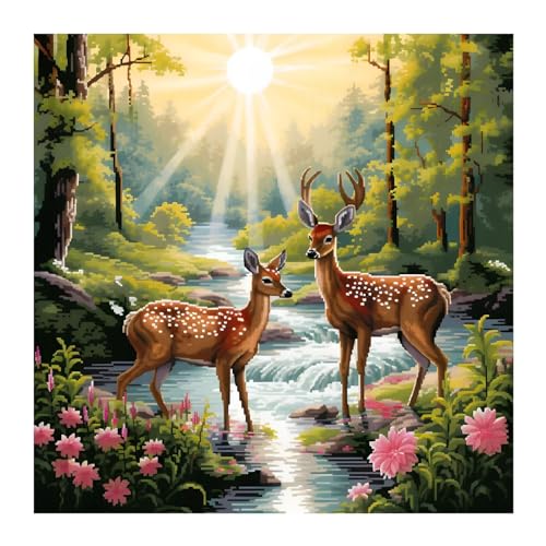 cukol cukol Kreuzstich Set Vorgedruckt Hirsch, Stickvorlagen Stickbilder Vorgedruckt Kreuzstich Stickpackungen Stickpackung, Tier Cross Stitch Embroidery Kit Stickset Sticken Set Erwachsene Anfänger cukol cukol Kreuzstich Set Vorgedruckt Hirsch, Stickvorlagen Stickbilder Vorgedruckt Kreuzstich Stickpackungen Stickpackung, Tier Cross Stitch Embroidery Kit Stickset Sticken Set Erwachsene Anfänger von cukol cukol
