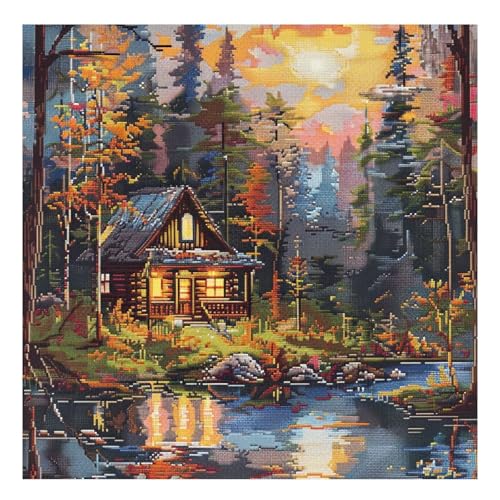 cukol cukol Kreuzstich Set Vorgedruckt Hütte, Stickvorlagen Stickbilder Vorgedruckt Kreuzstich Stickpackungen Stickpackung Cross Stitch Embroidery Kit Stickset Sticken Set Erwachsene Anfänger cukol cukol Kreuzstich Set Vorgedruckt Hütte, Stickvorlagen Stickbilder Vorgedruckt Kreuzstich Stickpackungen Stickpackung Cross Stitch Embroidery Kit Stickset Sticken Set Erwachsene Anfänger von cukol cukol