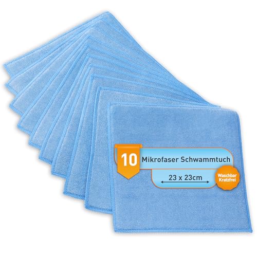 culiclean Mikrofaser Schwammtuch 23x23cm groß, Blau, 10 Stück Schwammtücher Profipack, waschbar, saugfähig - für Haushalt, Küche, Hobby, Heimwerken, Boot, Auto, Gastronomie Hotellerie culiclean Mikrofaser Schwammtuch 23x23cm groß, Blau, 10 Stück Schwammtücher Profipack, waschbar, saugfähig - für Haushalt, Küche, Hobby, Heimwerken, Boot, Auto, Gastronomie Hotellerie von culiclean