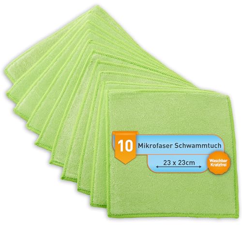 culiclean Mikrofaser Schwammtuch 23x23cm groß, Grün, 10 Stück Schwammtücher Profipack, waschbar, saugfähig - für Haushalt, Küche, Hobby, Heimwerken, Boot, Auto, Gastronomie Hotellerie culiclean Mikrofaser Schwammtuch 23x23cm groß, Grün, 10 Stück Schwammtücher Profipack, waschbar, saugfähig - für Haushalt, Küche, Hobby, Heimwerken, Boot, Auto, Gastronomie Hotellerie von culiclean