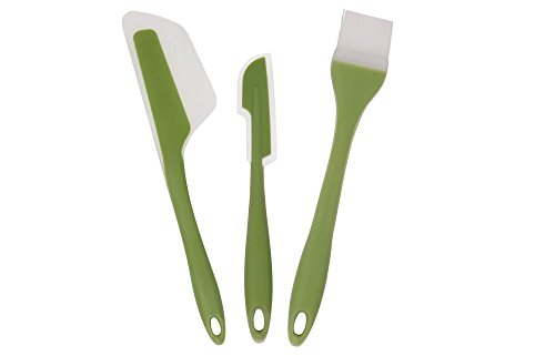 Culinario Backhelfer-Set aus Silikon/Nylon,3er-Set, in grün von culinario