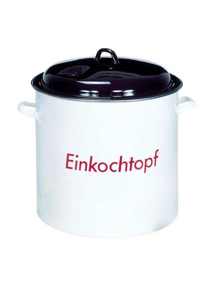 culinario Einkochtopf, Emaillierter Einkocher für Marmelade, Thermometer-Öffnung von culinario