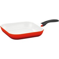 culinario Grillpfanne, 28 x 28 cm, rot, antihaft-cerathermplus-Beschichtung und induktionsgeeignet von culinario