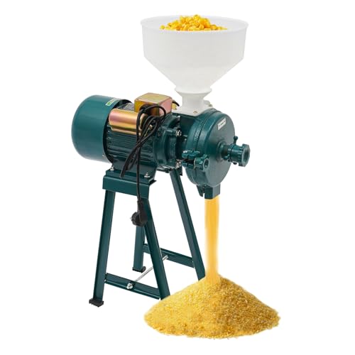 Elektrische Getreidemühle, Mahlwerk für Getreide, elektrisch, 2200 W, Mahlwerk mit Trichter, Mehlmühle aus Edelstahl, für schnelles Mahlen von Getreide, Gewürzen, Kaffee Elektrische Getreidemühle, Mahlwerk für Getreide, elektrisch, 2200 W, Mahlwerk mit Trichter, Mehlmühle aus Edelstahl, für schnelles Mahlen von Getreide, Gewürzen, Kaffee von cunnyend