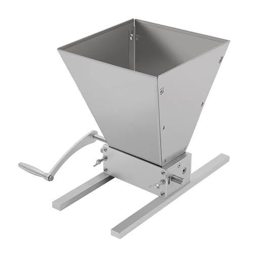 Getreidemühle, manuell, 4 l, Mahlwerk für Getreide, Heimmühle, 26 cm, 2 Rollen mit einstellbarer Malzmühle, 8 lbs/min, Zerkleinerer zum Mahlen von Gerste, Weizen und anderen Körnern von cunnyend