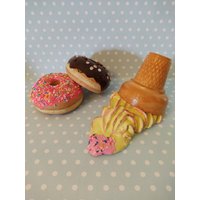 Fake Eiscreme Softeis Hin Geschmolzenes Eis Gefallen Platsch von cupcakesfuerdich