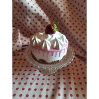 Mini Gips Törtchen Torte Tischdeko Fake Kuchen Erdbeertorte Erdbeerkuchen Sahnetorte Dekoration von cupcakesfuerdich