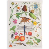 Bunte Blumen Und Insekten Druck Wand Wandteppich, Vintage Arten Wandbehang, Natur Inspirierte Wohndekoration, Kinderzimmer Wandkunst von curatedbotanicals