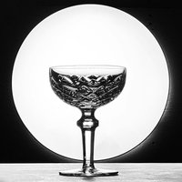 Vintage Kristall Criss Kreuz Spezialität Cocktailglas von curatedcommodities
