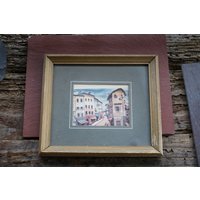 Großartiger Vintage Druck Eines Kleinen Dorfes in Frankreich Straßenszene Mit Einem Cafe Markiert #206 Ein Lambert Produkt Großartiger Vintage Druck Eines Kleinen Dorfes in Frankreich Straßenszene Mit Einem Cafe Markiert #206 Ein Lambert Produkt von curioscity