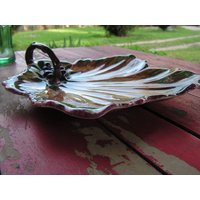 Jahrgang Weinrebe Und Blatt Serviertablett Von Der Blue-Ridge, Südlichen Töpfereien 10" Tabelle Herzstück Landhausküche Jahrgang Weinrebe Und Blatt Serviertablett Von Der Blue-Ridge, Südlichen Töpfereien 10" Tabelle Herzstück Landhausküche von curioscity