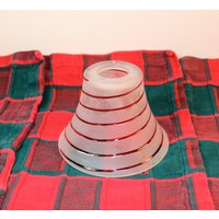 Vintage Gefrostete Cranberry Swirl Glas Lichtschirm Wohnkultur Beleuchtung Umwidmung 1940Er 50Er Jahre von curioscity