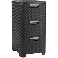 curver STYLE Aufbewahrungsboxen 3x 14,0 l dunkelbraun 32,8 x 37,8 x 60,0 cm von curver