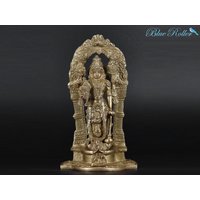Lord Vishnu Narayan Statue Idol Murti Mit Garuda Für Wohnkultur Geschnitzten Rahmen Kirtimuka von cuscusindia