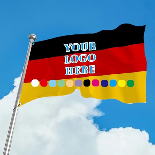 Personalisierter Flaggedruck mit klaren anpassbaren Flaggen Machen Sie Ihre eigene Flagge mit Foto/Logo/Text für Garten einseitig/doppelseitig (2x3ft / 3x5ft / 4x6ft / 5x8ft) von custyoulife