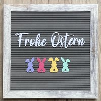 Frohe Ostern Osterhase Icons Letterboard von cutedesignshopde