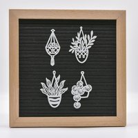 Hängepflanzen Blume Plants Icons Letterboard von cutedesignshopde