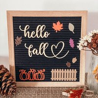 Hello Fall Herbst Kürbis Pumpkin Blätter Icon Set Für Letterboard von cutedesignshopde