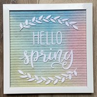 Hello Spring Frühling Icons Letterboard von cutedesignshopde