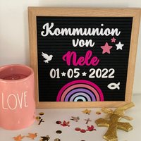 Kommunion Konfirmation Kirche Geschenk Personalisiert Icons Für Letterboard von cutedesignshopde