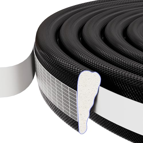 Türdichtung Fensterdichtung Dichtungsband Schaumstoff Selbstklebend,Tür Fenster Dichtung Dichtungsband,Haustür Türrahmen Dichtung,Door Seal,Zugluftstopper Dichtband Fenster(Schwarz,5M×3 Rollen) von cuysfead