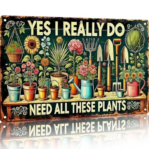 Gartenschilder, Vintage-Metallschild – Yes I Really Do Need All These Plants – Retro-Gartenschilder für draußen, Zuhause, Gartenarbeit, Gewächshaus, Hof, Outdoor-Dekoration, 20,3 x 30,5 cm Gartenschilder, Vintage-Metallschild – Yes I Really Do Need All These Plants – Retro-Gartenschilder für draußen, Zuhause, Gartenarbeit, Gewächshaus, Hof, Outdoor-Dekoration, 20,3 x 30,5 cm von cviokrdu