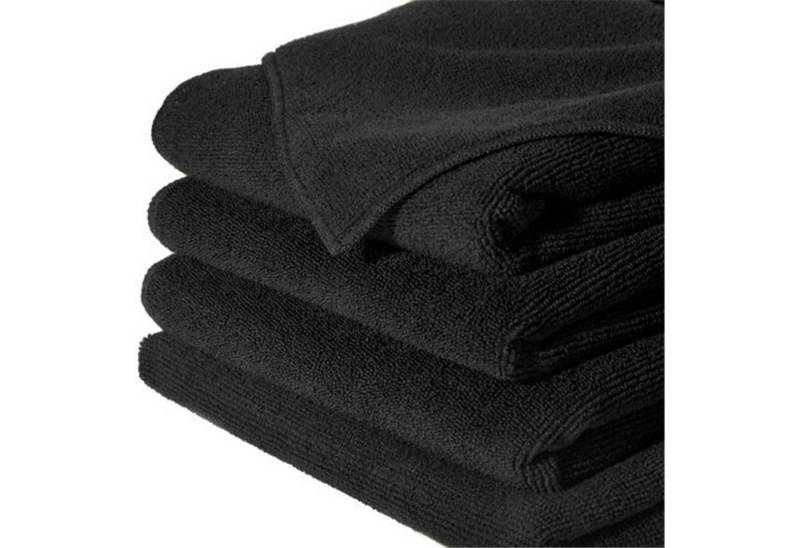 cwonlineshop Handtuch Set Duschtuch Badetuch Frottee 100% Baumwolle, (Spar-Set, 8-tlg), 4 Teilig oder 8 Teiliger Set (Handtuch (50x90 cm) Schwarz von cwonlineshop