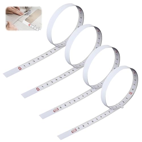 4er Set Selbstklebend Metrisches Maßband, 1m Selbstklebendes Maßband für Präzise Messungen, Doppelseitig, Vielseitig Einsetzbar (2 X 1m Links Nach Rechts, 1 X 1m Rechts Nach Links, 1 X 2m Zentriert) von cxxtkcxxlc