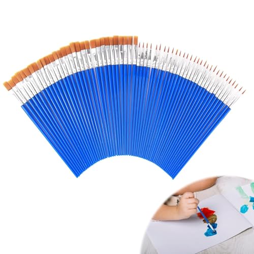 60 Stück Breite Flache Pinsel mit 30 Runden und 30 Flachen Paint Brush, Pinsel Klein für Detailarbeiten, Kunstunterricht und Verschiedene (7mm) 60 Stück Breite Flache Pinsel mit 30 Runden und 30 Flachen Paint Brush, Pinsel Klein für Detailarbeiten, Kunstunterricht und Verschiedene (7mm) von cxxtkcxxlc