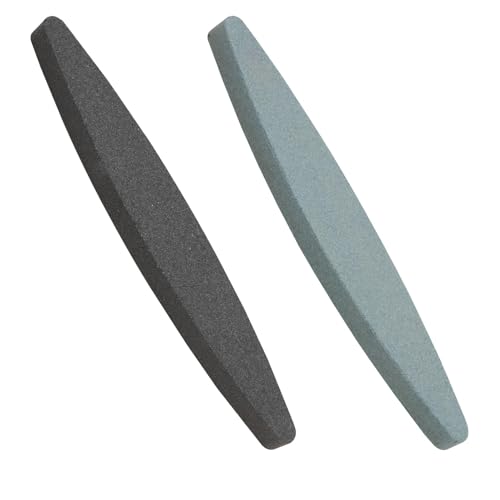 Körnung 180 & 240 Wetzstein Sense 2er Set Sensenwetzstein, Siliziumkarbid Whetstone Aluminiumoxid Wetzstein für Sense, Gartenschere, Axt und Rasenmähermesser von cxxtkcxxlc