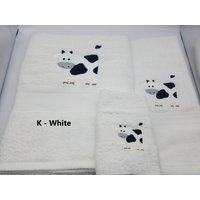 Kuh Bestickte Handtücher - Wählen Sie Die Größe Des Sets Und Farbe Handtuchs Badetuch, Handtuch Waschlappen Kuh Bestickte Handtücher - Wählen Sie Die Größe Des Sets Und Farbe Handtuchs Badetuch, Handtuch Waschlappen von cybergeeks2