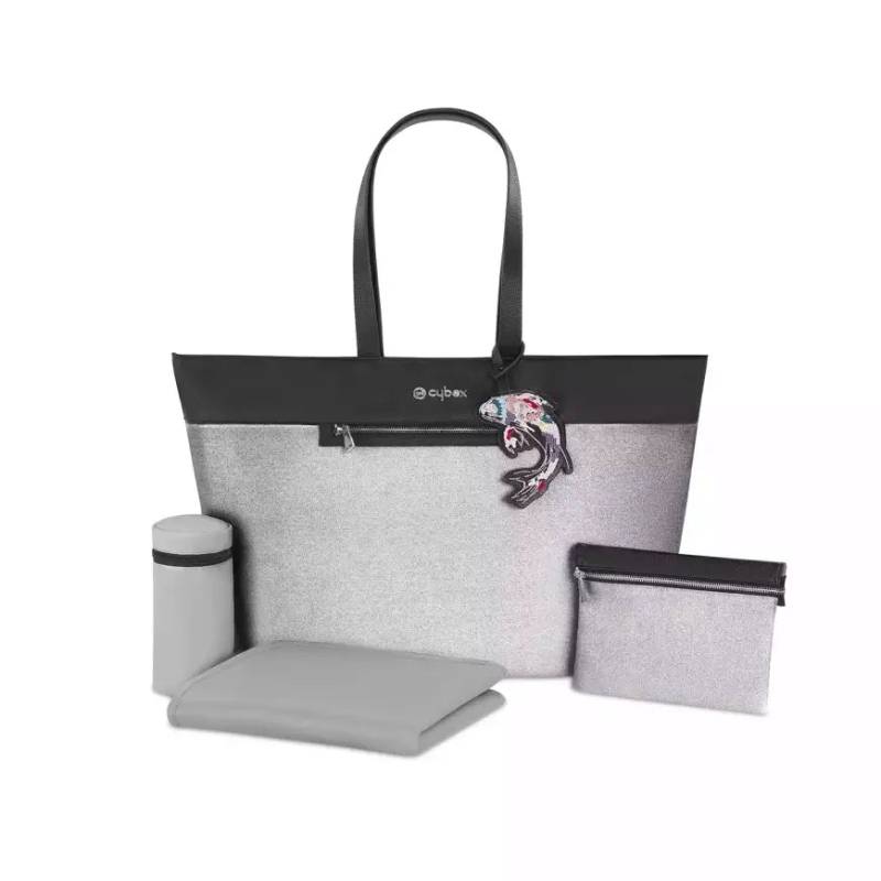 B-Ware Cybex Platinum Wickeltasche Tasche Priam Koi Grau Clutch Flaschenhalter von cybex PLATINUM