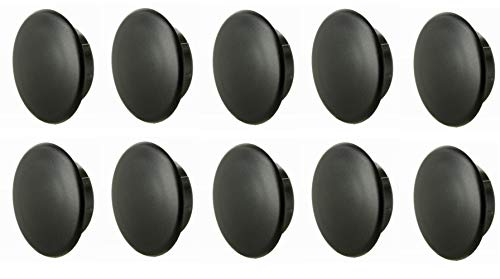 10 RUNDE STOPFEN Abdeckstopfen Kunststoff Blindstopfen Abdeckkappen Schutzkappen Schwarz Loch Kappe (d=8 x D =10 x L=6.3 (mm)) von cyclingcolors