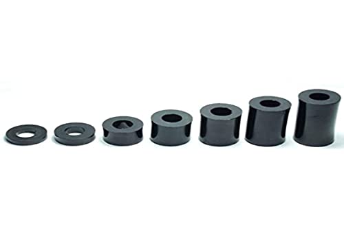 10x DISTANZHÜLSEN KUNSTSTOFF M6 SCHRAUBE 2MM BIS 30MM UNTERLEGSCHEIBEN 6x10 ROHR RUND HÜLSE Abstandhalter (Länge L = 18mm) von cyclingcolors