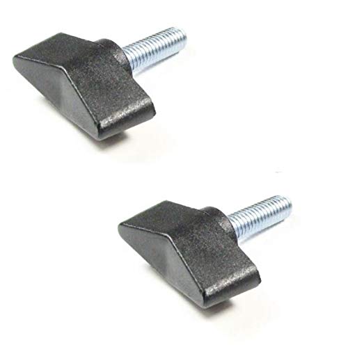 2X Flügelschrauben mit Gewindebolzen M4 M5 M6 Kunststoff Stahl T-Griffe Schraube 4MM 5MM 6MM UNIVERSAL MUTTERN Schwarz (M4x18) von cyclingcolors