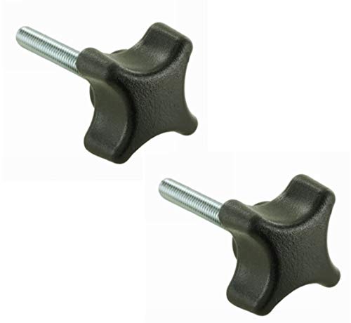 2x Kreuzgriffe sterngriff Gewindebolzen M5 M6 Kunststoff stahl sterngriffschraube Rasenmäher traktor (M6x45) von cyclingcolors