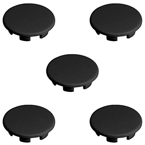 5x RUNDE LOCHBLENDSTOPFEN VERSCHLUSSSTOPFEN POLYAMID SCHWARZ KAPPE (Ø24mm) von cyclingcolors