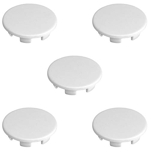 5x RUNDE LOCHBLENDSTOPFEN VERSCHLUSSSTOPFEN POLYAMID WEIß KAPPE (Ø25,4mm (1")) von cyclingcolors