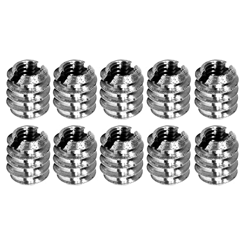 cyclingcolors 10x Eindrehmuffe M6 mit Schraubschlitz Stahl Außengewinde 12 mm Bohrloch 10 mm Länge 11 mm möbel Einschraubmutter Einschraubmuffen Eindrehmutter von cyclingcolors