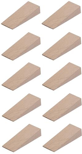 cyclingcolors 10x Holzkeile klein verschiedene größen (5x 6mm + 5x 12mm) türmontage zum basteln breit möbel Türkeile holz Möbelkeile, 55mm x 20mm von cyclingcolors