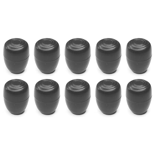 cyclingcolors 10x Stuhlbeinkappen Stuhlkappen Rund Fusskappen Kappen für Rundrohre mit großer Aufstellfläche Weich-PVC Schwarz, 6mm von cyclingcolors