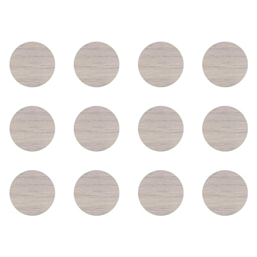 cyclingcolors 12x Abdeckkappen Selbstklebend 40 mm Schrank Regal Bohrloch Abdeckung zum kleben schutzkappen, Chêne blanc von cyclingcolors