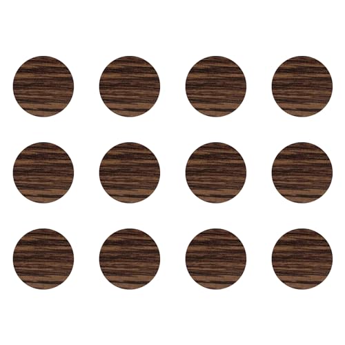 cyclingcolors 12x Abdeckkappen Selbstklebend 40 mm Schrank Regal Bohrloch Abdeckung zum kleben schutzkappen, Chêne brun von cyclingcolors