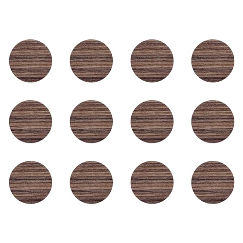 cyclingcolors 12x Abdeckkappen Selbstklebend 40 mm Schrank Regal Bohrloch Abdeckung zum kleben schutzkappen, Chêne chocolat von cyclingcolors