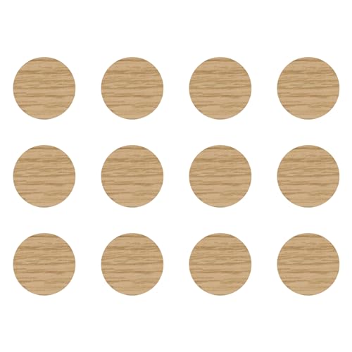 cyclingcolors 12x Abdeckkappen Selbstklebend 40 mm Schrank Regal Bohrloch Abdeckung zum kleben schutzkappen, Chêne pierre von cyclingcolors
